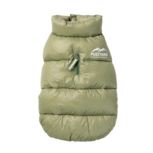 Fuzzyard East Harlem Dog Puffer Jacket in Khaki - Size 6
