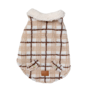Fuzzyard The Lumberjack Dog Coat in Beige - Size 3