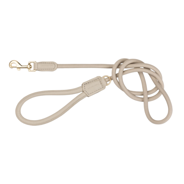 Fuzzyard Life Atelier Vegan Leather Rope Dog Lead in Sandstone