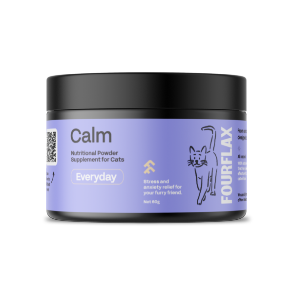 Fourflax Calm – Calming Supplement Powder for Cats