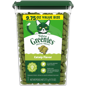 Greenies Feline Treats Dental Catnip Flavour Tub - 277g