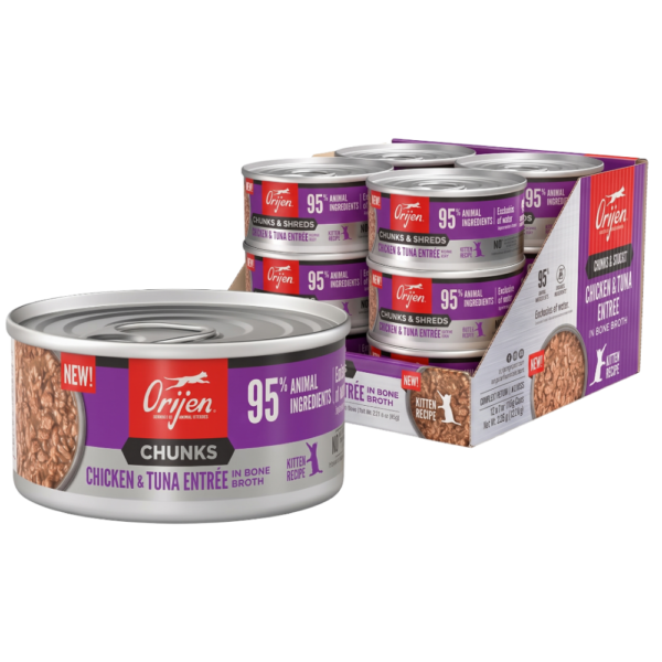 Orijen Chunks And Shreds Kitten Chicken And Tuna Wet Cat Food