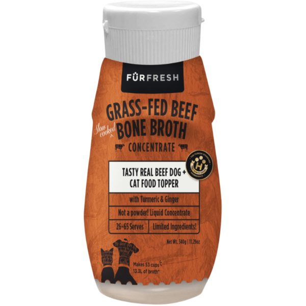 Furfresh Beef Bone Broth Concentrate Meal Topper Turmeric For Dogs & Cats – 340g