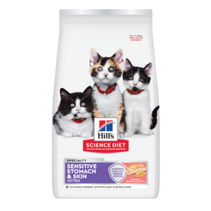 Hill's Science Diet Sensitive Stomach And Skin Salmon Brown Rice Kitten Dry Cat Food - 1.58kg