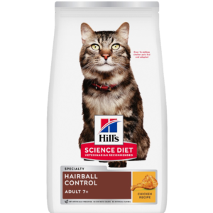 Hill's Science Diet 7+ Hairball Control Senior Dry Cat Food - 4kg