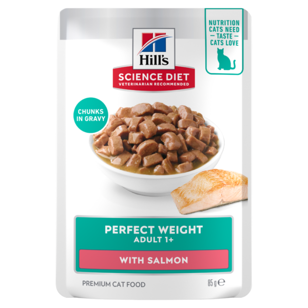 Hill’s Science Diet Adult Perfect Weight Salmon Cat Food Pouches