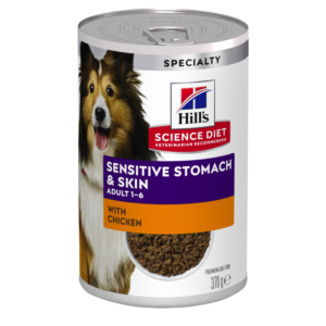 Hill's Science Diet Sensitive Stomach & Skin Chicken Adult Wet Dog Food Cans - 12 x 370g