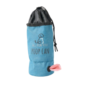 All Fur You Poop Can Collapsible Washable Waste Disposal Blue - each