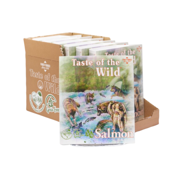 Taste Of The Wild Salmon & Herring with Fruit & Vegetables All Lifestages Wet Dog Food Tray – 7 x 390g