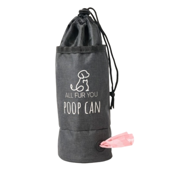 All Fur You Poop Can Collapsible Washable Waste Disposal Black – each
