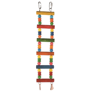 Nature Island Wooden Ladder With Beads Bird Toy - Small