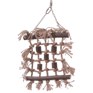 Nature Island Jute Canopy Obstacle Course Climbing Net Bird Toy - Small