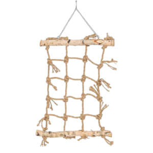 Nature Island Hanging Jute Rope Climbing Wall Bird Toy - Large