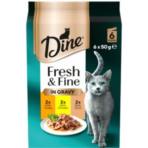 Dine Fresh & Fine Chicken Turkey and Duck In Gravy Wet Cat Food - 6 x 50g
