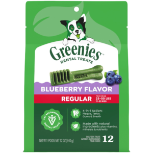 Greenies Blueberry Flavour Regular Dog Dental Treats - 2 x 12 Chews