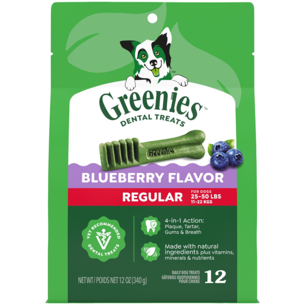 Greenies Blueberry Flavour Regular Dog Dental Treats