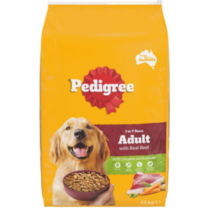 Pedigree Adult Dry Dog Food With Real Beef - 15kg