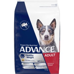Advance Healthy Weight Medium Adult Dry Dog Food Chicken With Rice - 13kg
