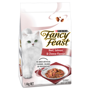 Fancy Feast Beef Salmon and Cheese Flavour Adult Dry Cat Food - 1.4kg