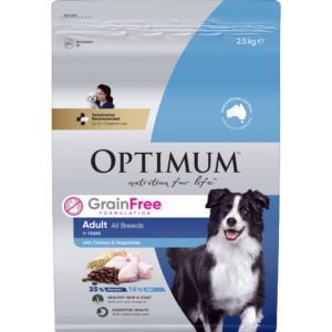 Optimum Grain Free Chicken and Vegetables Adult Dry Dog Food - 2 x 2.5kg