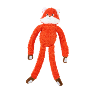 Paws For Life Moppy Long Limbed Fox with Rope Skeleton Plush Dog Toy - One Size