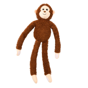 Paws For Life Moppy Long Limbed Monkey with Rope Skeleton Plush Dog Toy - One Size