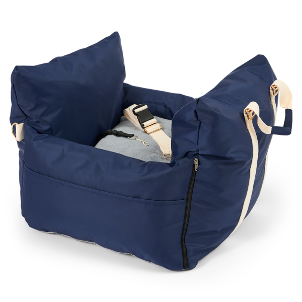 Paws For Life Dog Waterproof Travel Car Seat Bed Navy – each