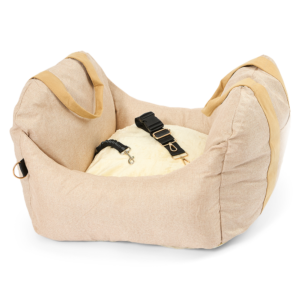 Paws For Life Dog Travel Car Seat Bed Beige - each