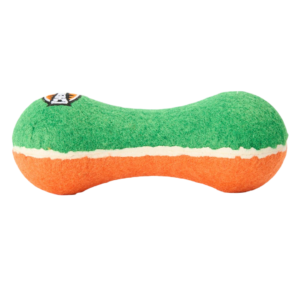 Paws For Life Chewbites Tennis Rubber Dumbbell Dog Fetch Toy - One Size