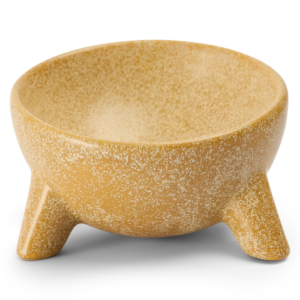 Paws For Life Elevated Ceramic Pet Bowl in Natural Beige - Small