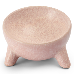 Paws For Life Elevated Ceramic Pet Bowl Pink - Small