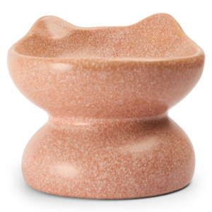 Paws For Life Cat Shaped Elevated Ceramic Pet Bowl Pink - 200mL