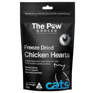 The Paw Grocer Freeze Dried Chicken Hearts Cat Treats - 50g