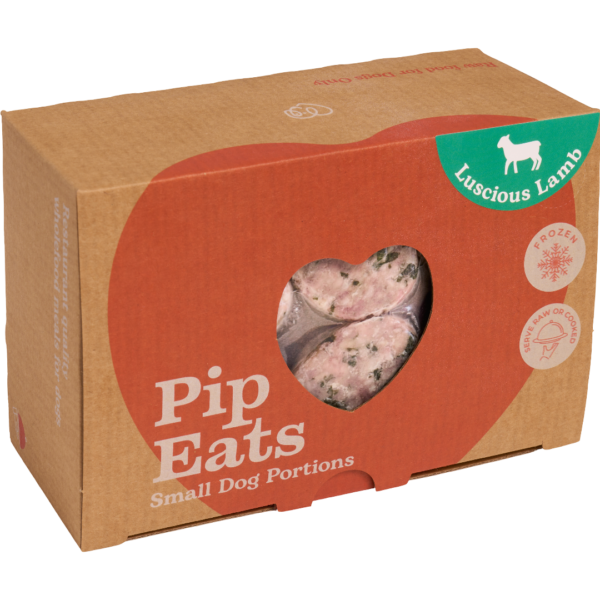 Pip Eats Luscious Lamb Frozen Raw Adult Dog Food – 12 x 90g