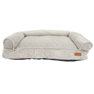 Paws For Life Plush Corduroy Rectangular Dog Bed Grey - Large
