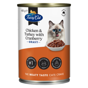 Fussy Cat Chicken & Turkey with Cranberry Grain Free Adult Wet Cat Food Cans - 12 x 400g