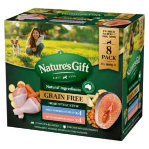Natures Gift Chicken and Salmon Jelly Multipack Adult Wet Dog Food - 8 x 100g