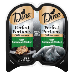 Dine Perfect Portions Chunks In Gravy Chicken Cat Wet Food Tray - 24 x 75g