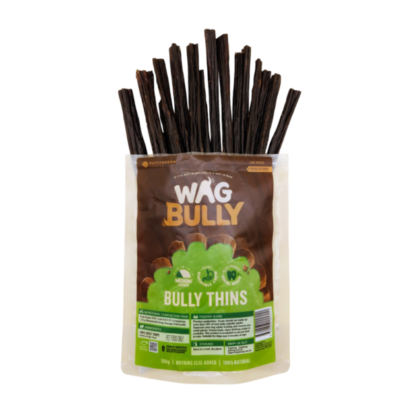 Wag Bully Thins Dog Treats – 300g