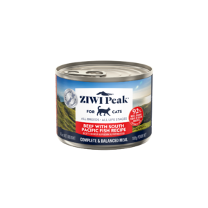 Ziwi Beef with South Pacific Fish Recipe All Lifestages Wet Cat Food Can - 12 x 185g