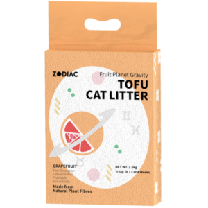 Zodiac Fruity Tofu Cat Litter Grapefruit - 3 x 2.5kg