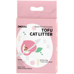 Zodiac Fruity Tofu Cat Litter Peach - 3 x 2.5kg