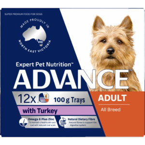 Advance Adult Turkey Wet Dog Food Trays - 12 x 100g