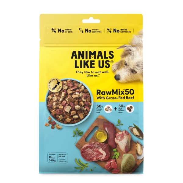 Animals Like Us Raw Mix 50 Freeze Dried Grass Fed Beef Adult Dry Dog Food