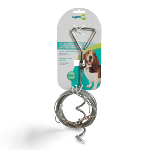 Aspen Pet Spiral Tie Out Stake – each