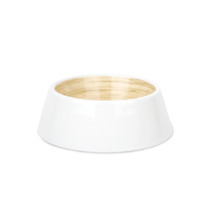 Barkley And Bella Melamine Dishwasher Safe Dog Bowl White Bamboo - One Size