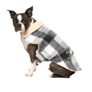 Fuzzyard The Lumberjack Fleecy Dog Jacket in Grey - Size 4