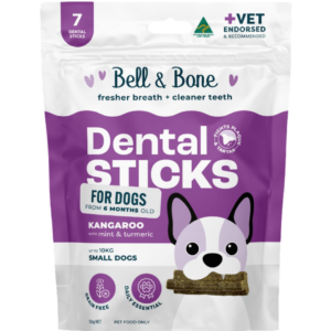 Bell And Bone Kangaroo Mint Turmeric Dental Dog Treats Small - 7 Chews