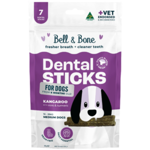Bell And Bone Kangaroo Mint Turmeric Dental Dog Treats Medium - 7 Chews