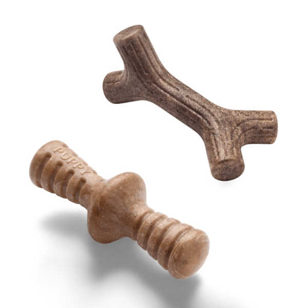 Benebone Maplestick Zaggler Bacon Tiny Puppy Chew Toy 2 Pack – One Size